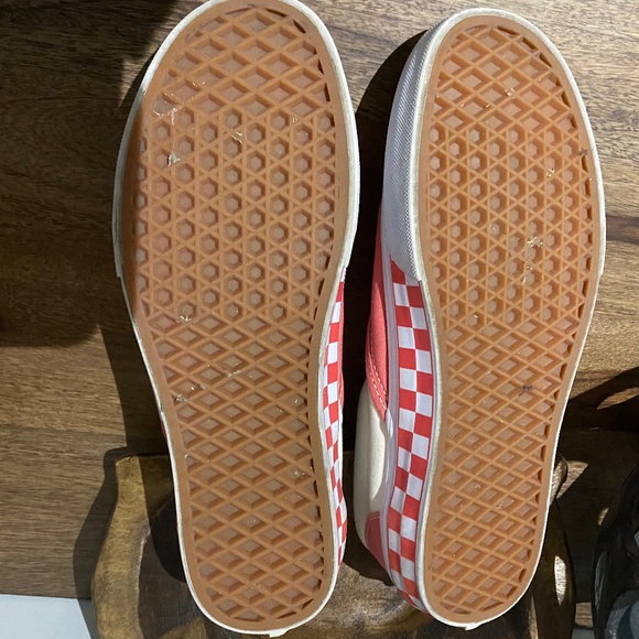 Vans Slip-on Spiced Coral Checker Sidewall Unisex Shoe US Men 7.5/US Women 9.0 - Picture 8 of 8